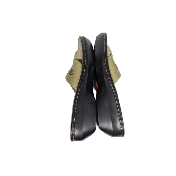 Born sz. 9 Sandals Leather Slip On Strappy Crossover Open Toe Sandals Boho - Picture 6 of 10